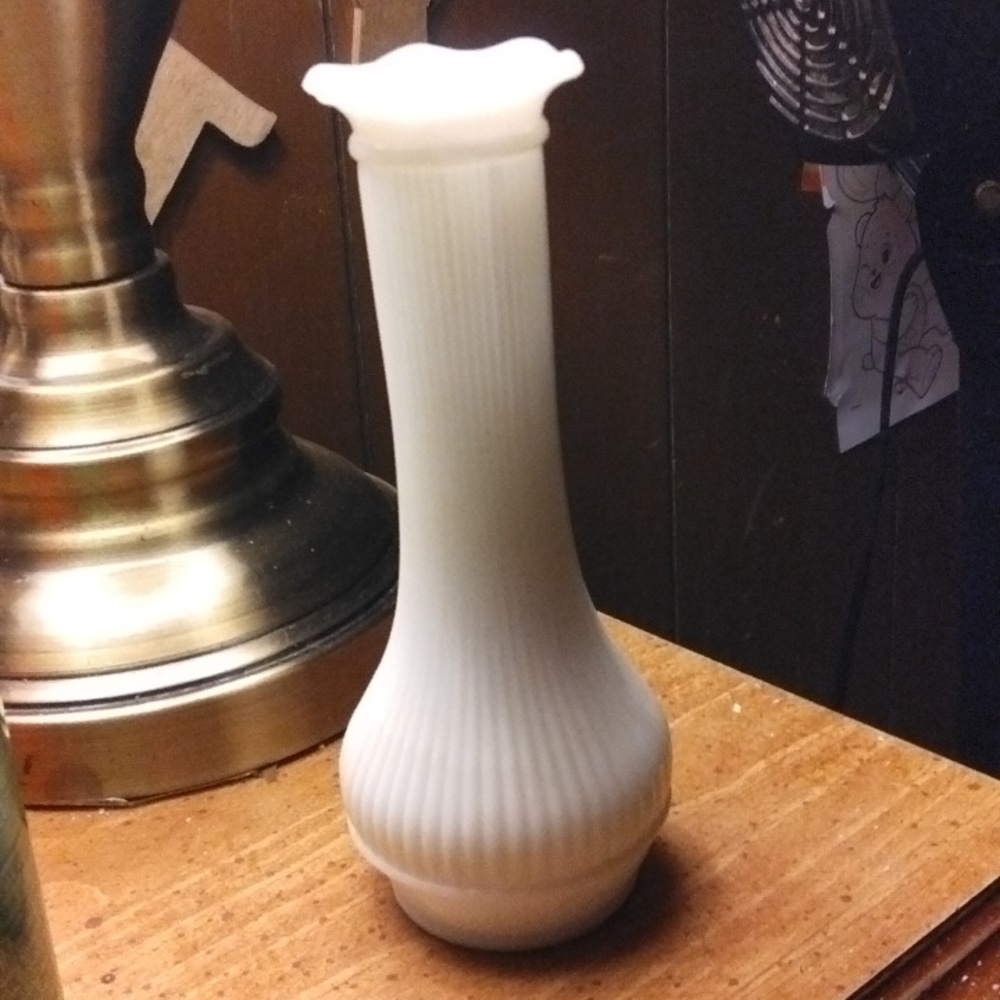 Vintage Randall milk glass vase